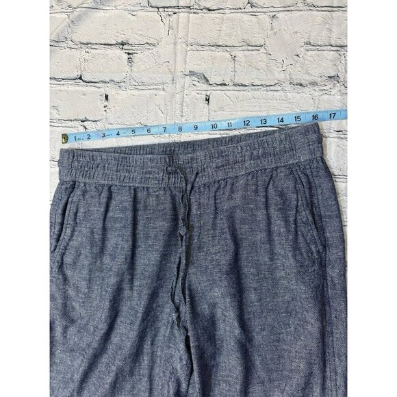 Ann Taylor Factory Petite Linen Blend Pants Elastic Waist Size MP - Picture 9 of 12
